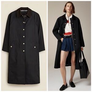 J. Crew • NWT • Long Barn Jacket in Waxed Cotton Twill